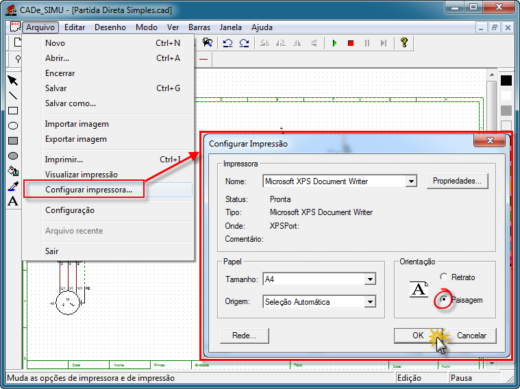 Configurar Impressora CADe SIMU