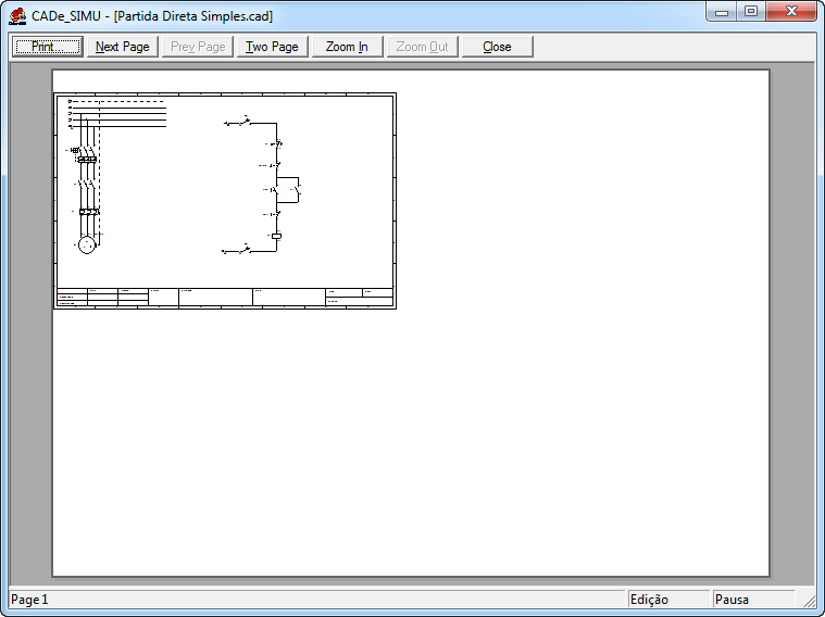 Visualizando impressão no CADe SIMU