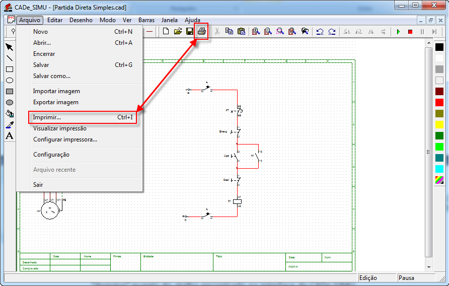 Como imprimir no CADe SIMU