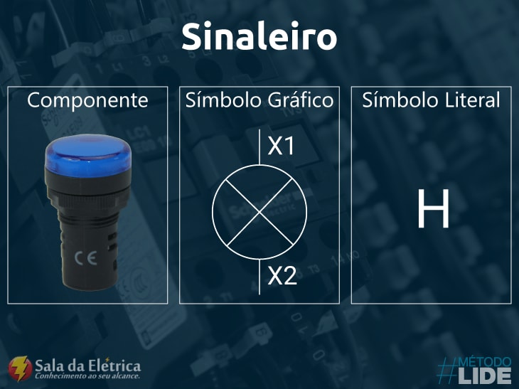 Sinaleiro símbolos encontrados em diagramas elétricos