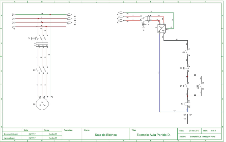 Montagem de Painéis de Comandos Elétricos Diagrama Elétrico