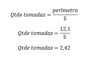 dimensionamento da demanda instalada - pontos de tomadas quarto 1