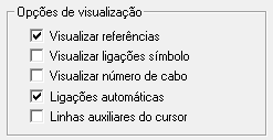 Opções de visualização no CADE simu