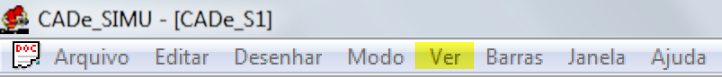 Menu Zoom no CADe SIMU