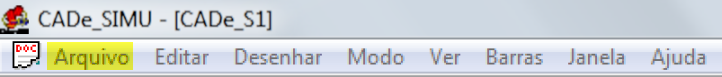 como usar o cade simu - menu arquivo