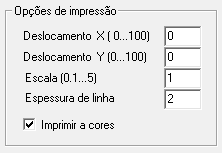 Opções de Impressão no CADe SIMU