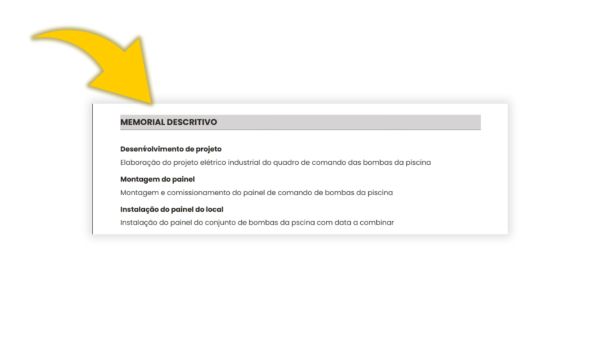 orçamento de instalações elétricas - memorial descritivo