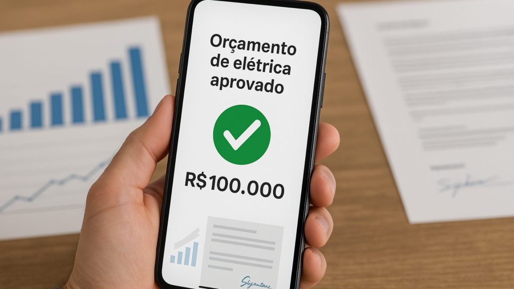 orçamento de elétrica aprovado