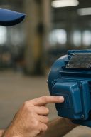 placa de identificação do motor trifásico