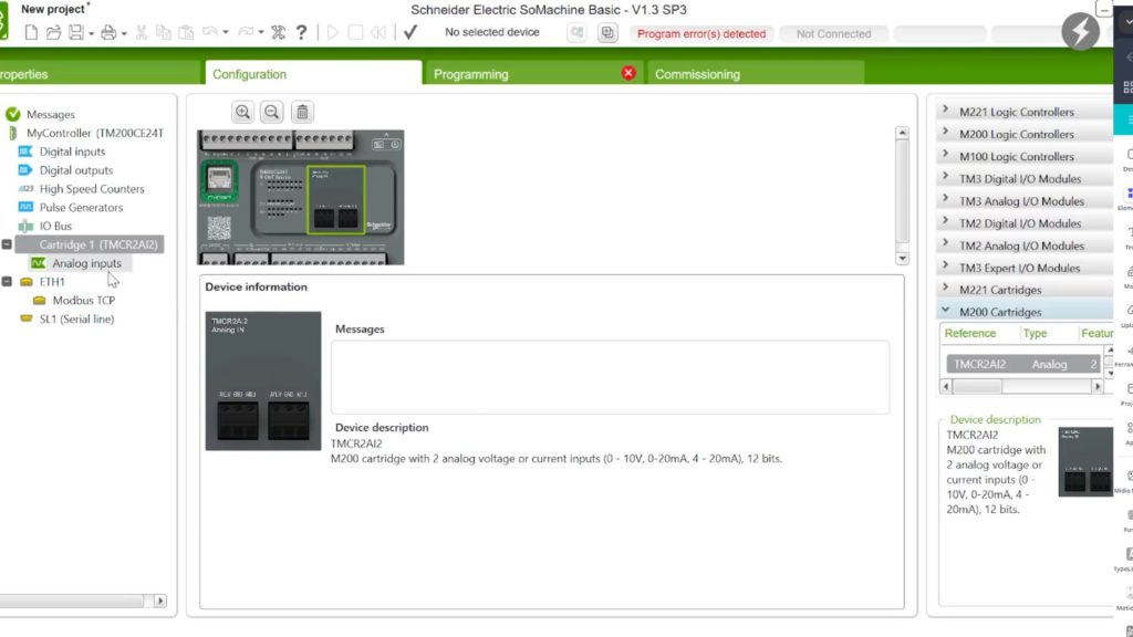entradas analógicas do CLP
