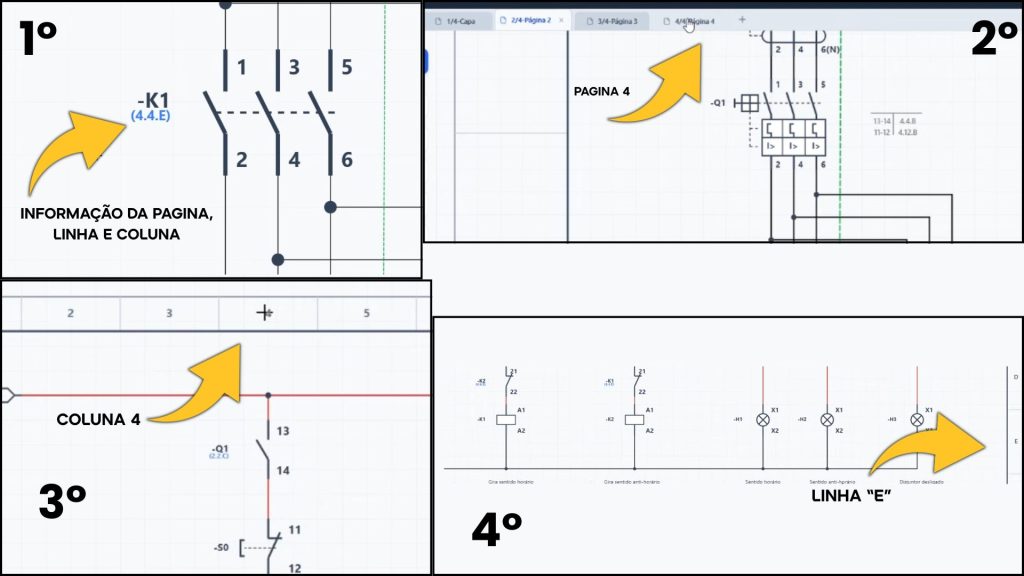 Referência Cruzada em Diagrama Elétrico passo a passo