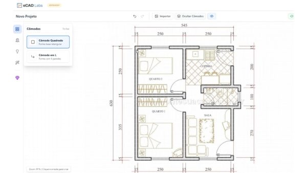 importar ou desenhar planta