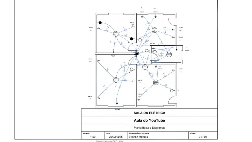 como fazer projeto elétrico residencial 5 cômodos